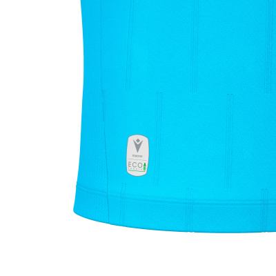 Футболка судейская проф. MACRON MENDEZ ECO SHIRT LS NEON SKY BLUE/ BLACK