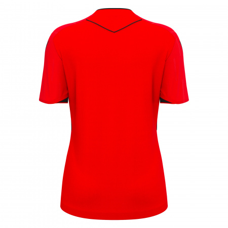 Футболка судейская проф. женская MACRON TESS ECO SHIRT SS BRIGHT RED/BLACK