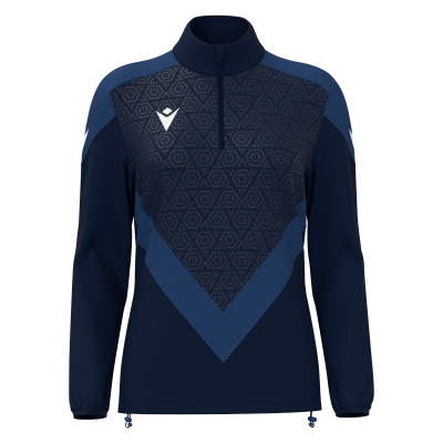 Толстовка тренировочная женская MACRON ANORA TRAINING 1/4 ZIP TOP NAVY/LIGHT NAVY