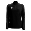 Толстовка тренировочная женская MACRON DORA TRAINING 1/4 ZIP TOP BLACK/DARK GREY
