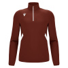 Толстовка тренировочная MACRON PIAVE TRAINING 1/4 ZIP TOP CARDINAL/WHITE
