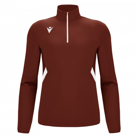 Толстовка тренировочная MACRON PIAVE TRAINING 1/4 ZIP TOP CARDINAL/WHITE