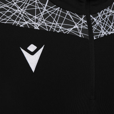 Толстовка тренировочная MACRON TIBER 1/4 ZIP TOP BLACK/WHITE