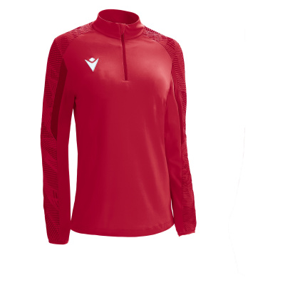 Толстовка тренировочная женская MACRON DORA TRAINING 1/4 ZIP TOP RED/DARK RED