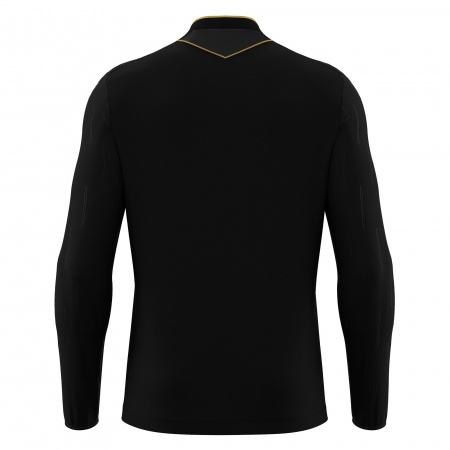 Футболка судейская проф. MACRON MENDEZ ECO SHIRT LS BLACK/GOLD