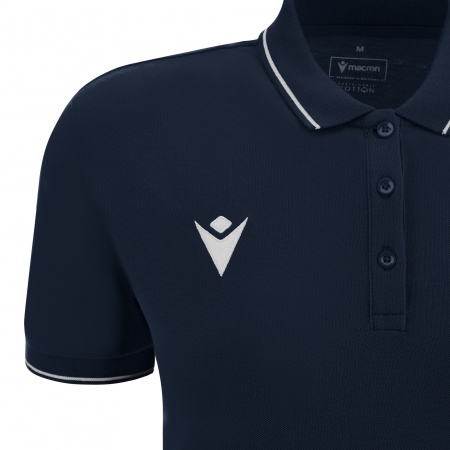 Поло спортивное женское х/б MACRON WALTZ ECO POLO NAVY