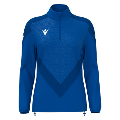 Толстовка тренировочная женская MACRON ANORA TRAINING 1/4 ZIP TOP ROYAL BLUE/DARK ROYAL BLUE