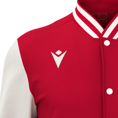 Куртка спортивная MACRON FIDDLE VARSITY COLLEGE JACKET RED/OFFWHITE