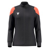 Олимпийка парадная женская MACRON VALKYRIA FULL ZIP TOP ANTHRACITE/NEON CORAL
