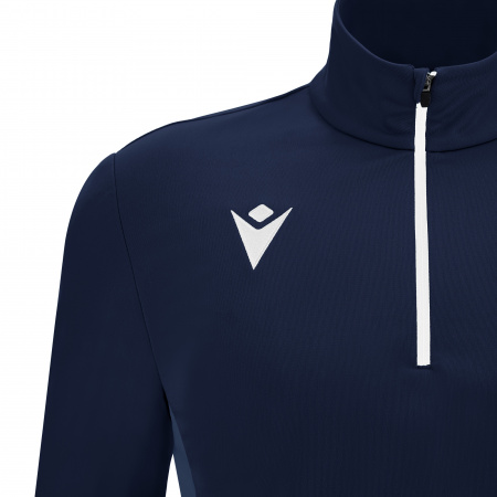 Толстовка тренировочная MACRON PIAVE TRAINING 1/4 ZIP TOP NAVY/WHITE