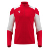 Толстовка тренировочная MACRON IZEL TRAINING 1/4 ZIP TOP RED/WHITE