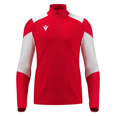 Толстовка тренировочная MACRON IZEL TRAINING 1/4 ZIP TOP RED/WHITE