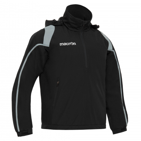 Куртка тренировочная MACRON CORAL 1/4 ZIP FLEECE INTERNAL SHOWERJACKET BLACK/GREY