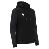 Олимпийка парадная женская MACRON ATLAS HOODY FULL LENGTH ZIP TOP BLACK/DARK GREY