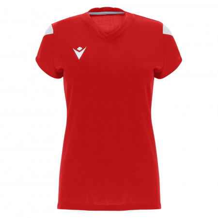 Футболка спортивная женская MACRON OXYGEN SHIRT RED/WHITE