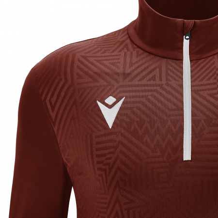 Толстовка тренировочная MACRON FRASER TRAINING 1/4 ZIP TOP CARDINAL/WHITE
