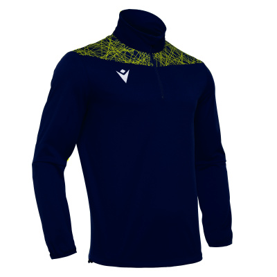 Толстовка тренировочная MACRON TAGUS 1/4 ZIP TOP NAVY/YELLOW