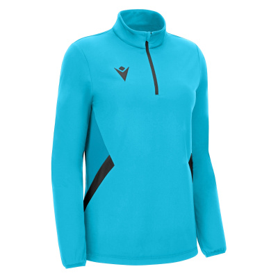 Толстовка тренировочная женская MACRON MAIRA TRAINING 1/4 ZIP TOP NEON SKY/ANTHRACITE