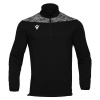 Толстовка тренировочная MACRON TAGUS 1/4 ZIP TOP BLACK/WHITE