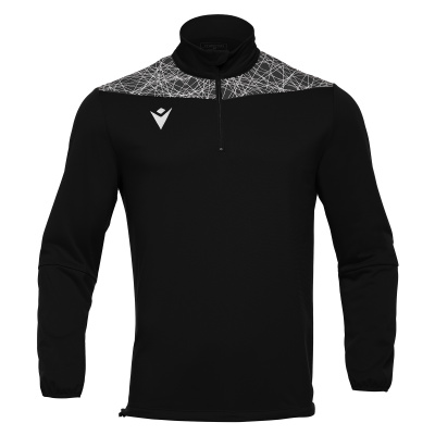 Толстовка тренировочная MACRON TAGUS 1/4 ZIP TOP BLACK/WHITE