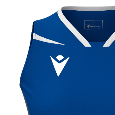 Футболка спортивная MACRON LILY ECO MATCH DAY SLEEVESLESS SHIRT ROYAL BLUE/WHITE