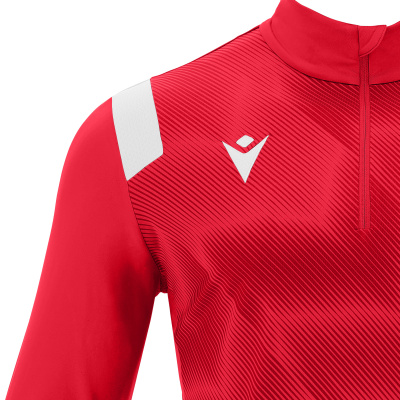 Толстовка тренировочная MACRON PURUS TRAINING 1/4 ZIP TOP RED/WHITE