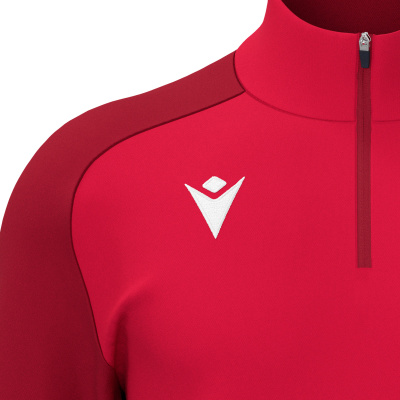 Толстовка тренировочная MACRON ISEN 1/4 ZIP TOP RED/DARK RED