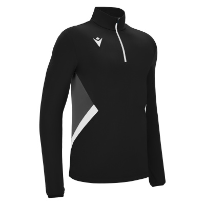 Толстовка тренировочная MACRON PIAVE TRAINING 1/4 ZIP TOP BLACK/WHITE