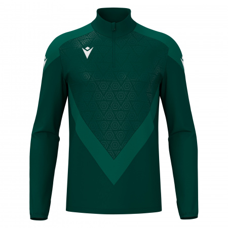 Толстовка тренировочная MACRON YARUGA TRAINING 1/4 ZIP TOP BOTTLE GREEN/LIGHT BOTTLE GREEN