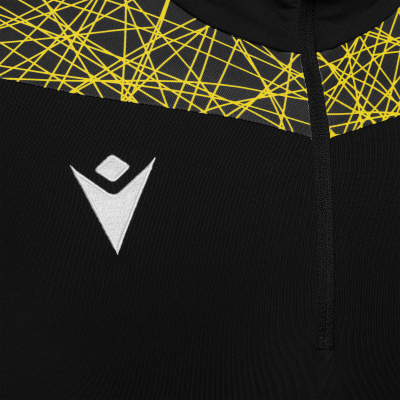 Толстовка тренировочная MACRON TIBER 1/4 ZIP TOP BLACK/YELLOW