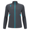 Олимпийка спортивная MACRON RAIJIN FULL LENGTH ZIP TOP ANTHRACITE/NEON SKY
