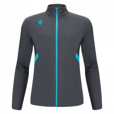 Олимпийка спортивная MACRON RAIJIN FULL LENGTH ZIP TOP ANTHRACITE/NEON SKY
