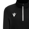 Толстовка тренировочная женская MACRON MAIRA TRAINING 1/4 ZIP TOP BLACK/WHITE
