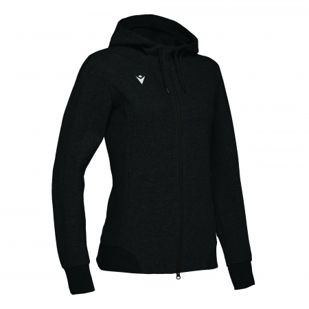 Олимпийка спортивная женская MACRON LYRE FULL LENGHT ZIP HOODED SWEATSHIRT BLACK