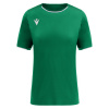 Футболка спортивная женская MACRON WIDIA ECO SHIRT GREEN/DARK GREEN/WHITE