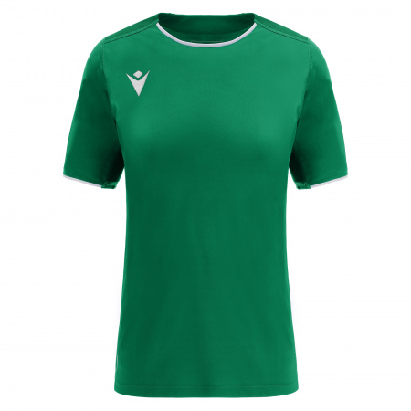 Футболка спортивная женская MACRON WIDIA ECO SHIRT GREEN/DARK GREEN/WHITE