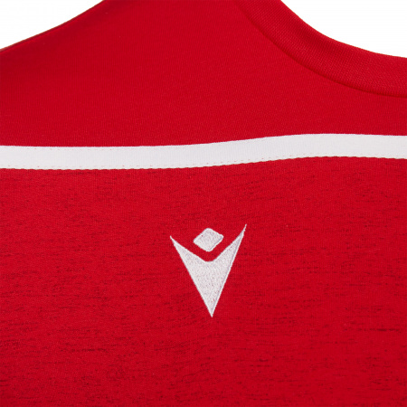 Футболка спортивная х/б MACRON COUNTRY T-SHIRT RED/WHITE