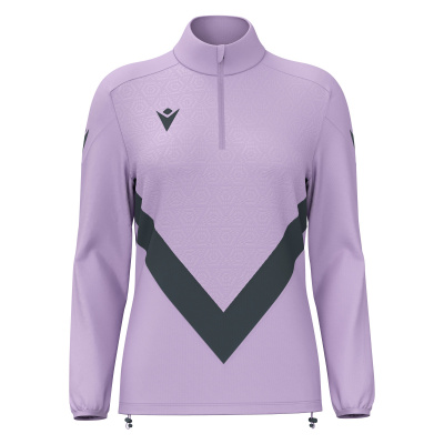 Толстовка тренировочная женская MACRON ANORA TRAINING 1/4 ZIP TOP LILAC/ANTHRACITE