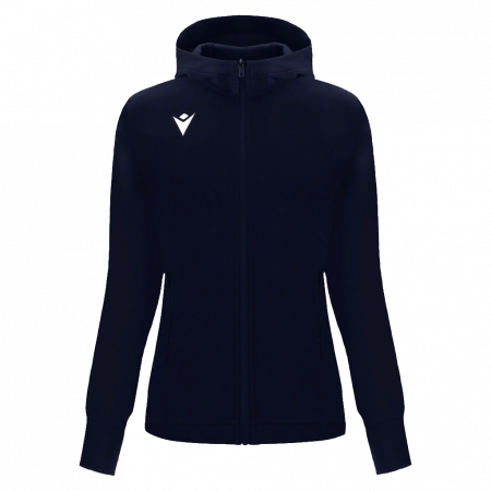 Олимпийка спортивная женская MACRON DRUM FULL ZIP HOODED SWEATSHIRT NAVY