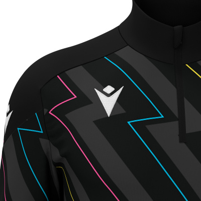 Толстовка тренировочная MACRON YARUGA TRAINING 1/4 ZIP TOP BLACK/THUNDER