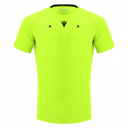 Футболка судейская проф. MACRON FRISK SHIRT NEON YELLOW/BLACK