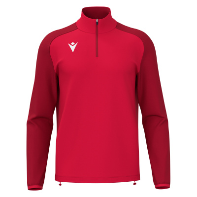 Толстовка тренировочная MACRON ISEN 1/4 ZIP TOP RED/DARK RED