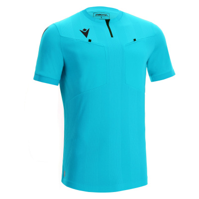 Футболка судейская проф. MACRON DIENST ECO SHIRT NEON SKY BLUE/BLACK