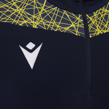 Толстовка тренировочная MACRON TIBER 1/4 ZIP TOP NAVY/YELLOW