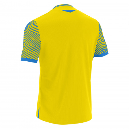 Футболка спортивная MACRON TUREIS ECO SHIRT YELLOW/ROYAL BLUE