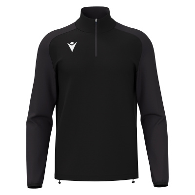 Толстовка тренировочная MACRON ISEN 1/4 ZIP TOP BLACK/DARK GREY
