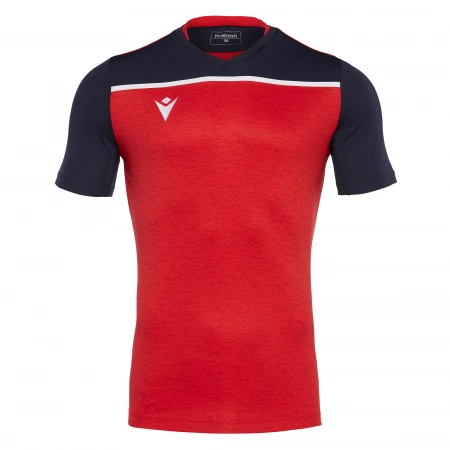 Футболка спортивная MACRON DENEB SHIRT RED/NAVY/WHITE