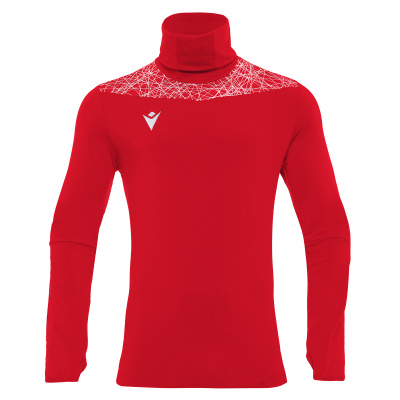 Толстовка тренировочная MACRON KOLYMA TURTLENECK TOP RED/WHITE