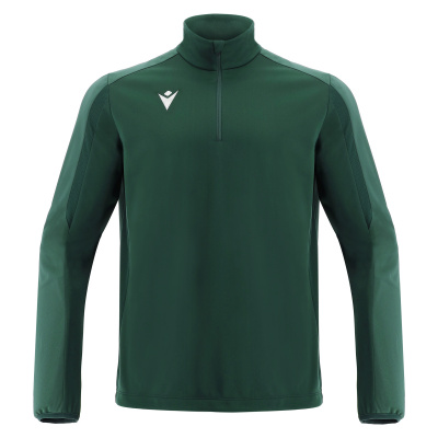 Толстовка тренировочная MACRON ARNO TRAINING 1/4 ZIP TOP BOTTLE GREEN/LIGHT BOTTLE GREEN