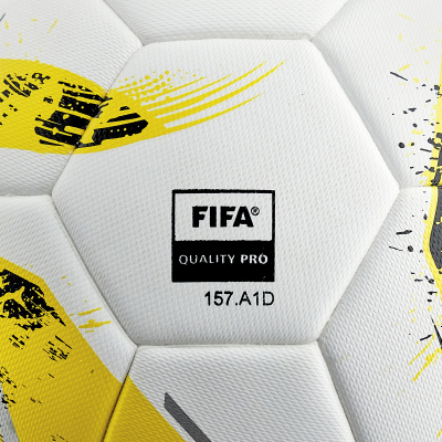 Мяч футбольный MACRON EARTHQUAKE XI FOOTBALL MATCH DAY BALL WHITE/YELLOW